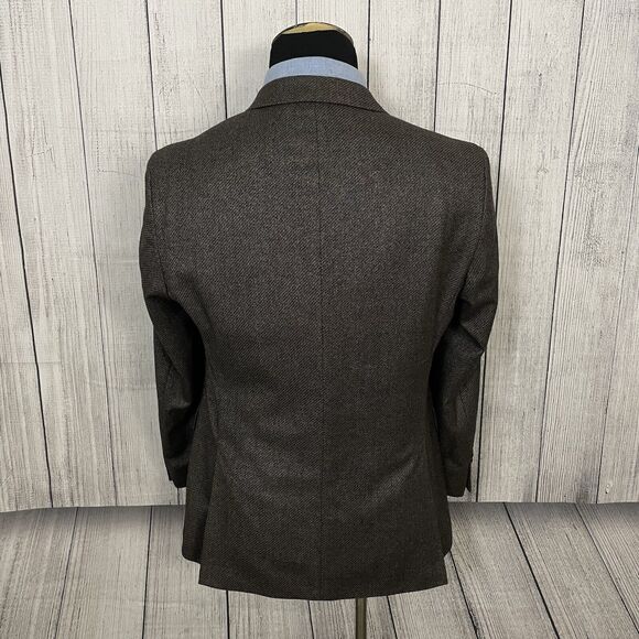 Hugo Boss 40S Dark Brown Wool / Silk / Cashmere 3-Button Dual-Vent Sports Coat - Picture 5 of 11